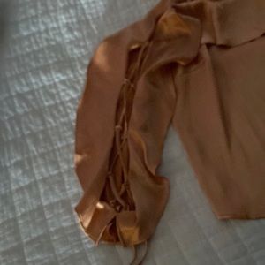 Orange size small orange blouse.
